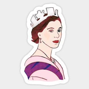 Queen Elizabeth II Original Illustration Sticker